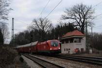 1116 175 mit einem G�terzug in A�ling (17.01.2007)