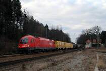 1216 010 mit einem G�terzug in A�ling (17.01.2007)