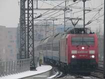 Auf dem Weg nach Moskau. D247 f�hrt am 11.2.2007 in den Berliner Hauptbahnhof ein. Gezogen wird er von 189 067-2.