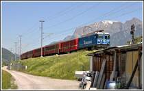 RE1232 mit Ge 4/4 II 619  Samedan  bei Zizers. (13.05.2015)