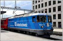 RE1257 mit Ge 4/4 II 619  Samedan  in Chur. (05.05.2015)