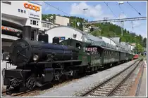 Muttertagsdampffahrt mit G 4/5 107  Albula  in Thusis. (10.10.2015)