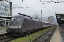 ÖBB- Cobra  mit IC 118 - Münster (Westf.) Hbf., kurz vor der Abfahrt am 23.05.2015 in Innsbruck Hbf