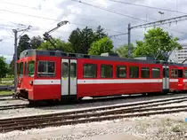 NStCM - Triebwagen  BDe 4/4 211 im Depotareal in Nyon am 06.05.2015