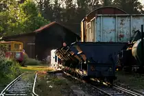 Verschubarbeiten auf der FELDBAHN Stainz. Am Abend des 5.Juni tuckerten wiedermal einige Feldbahnlok´s herum. 
