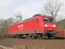 145 004 als  Leerfahrt  in Richtung Eisenach.