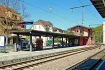 SZU Sihltalbahn, Bahnhof Leimbach - 21.04.2015
