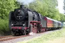 50 3501-9+346 001-6(hinten)mit PRE 81257 von Bergen auf R�gen nach Lauterbach Mole bei der Einfahrt in Putbus.31.05.2015