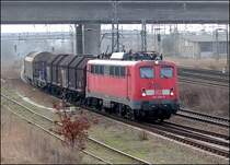 140 459-9 .hier vor TEC45501 aus Mukran, f�hrt in den Hbf Stralsund ein. (am 17.02.07)