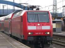 146 011-2 ist bei der Bereitstellung in Aachen anzutreffen. 17.02.2007