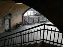 S�d�stlicher Ringbahnzugang von Ostkreuz. Hier wurde seit Jahren nichts gemacht, und die Modernisierung wurde immer wieder verschoben. 17.2.2007