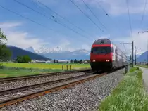 SBB - IR mit Steuerwagen voraus unterwegs nach Bern bei Uttigen am 14.05.2015