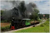 764.411R mit einem Fotogüterzug am 26.6.2015 beim Deckungssignal in Wohlsdorf.