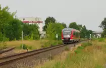 DB 642 030 als RE 16143 von Wolkramshausen nach Erfurt Hbf, am 26.06.2015 in Erfurt Nord.