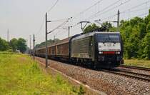 189 998 zog am 25.06.15 den TX-Papierzug aus Italien zum Rostocker Hafen durch Burgkemnitz Richtung Wittenberg.