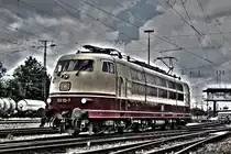 Einst Vorzeigeobjekt der Bundesbahn: 103 113 bei dem Sommerfest am 13.06.2015 in Koblenz