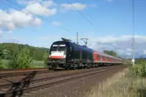 ES 64 U2 - 026 als RegionalBahn unterwegs nach Eisenach im Juli 2015. Aufgenommen bei Wutha-Farnroda.