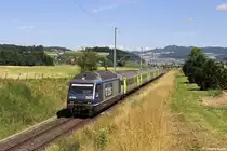 465 007 mit RE am 28.06.2015 bei Tägertschi.