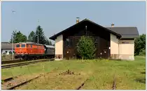 SR 17020 bei der Einfahrt in Bad Radkersburg am 25.7.2015. Die Gleise zum alten Heizhaus wurden leider entfernt.