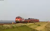 218 359-8 und 218 319-2 mit dem AS 1405 (Westerland(Sylt)-Niebüll) bei Klanxbüll 7.6.15