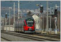 Der Zweisystemtalent 4124 016 bei einer Probefahrt am 10.2.2007 bei der Durchfahrt in Bad V�slau. (Ich Reihe ihn inzwischen in die Kategorie 4024, und werde dann das Bild verschieben)