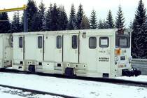 RhB - AVN ArgeVereina Nord Bt 60 am 30.03.1996 in Selfranga - Steuerwagen mit Personenbef�rderung - Baujahr 1998 - SCH�MA 5023 - Lebenslauf: ex ArGe �rmelkanaltunnel (Gro�britannien) RU 006B - 1993 MT Group IS, Halskov (D�nemark) 35-06 - 1995 AVN ArGeVereinaNord Bt 60, Hinweis: gescanntes DIa
