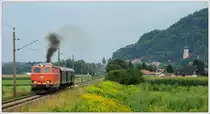 2143.35 bei der Rückfahrt von Bad Radkersburg nach Graz, bereits wieder auf der Südbahn als Sdz SR 17023 unterwegs, am 25.7.2015 mit Blick auf Wildon aufgenommen.