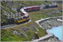 R1625 mit Allegra 3501 am Ufer des Lago Bianco auf dem Berninapass. (27.07.2015)