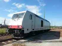 Am 31.05.2015 stand 285 105-3 an dem Platz in Wittenberg wo öfters mal Holz verladen wird.