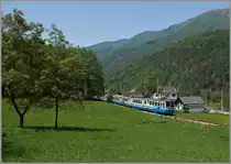 Eine weitere Fot-Variante des Regioanlzugs 157 von Domodosssola nach Locarno mit dem SSIF ABe 8/8  23  Ossola  und zwei FART Reisezugwagen bei Gagnone-Orcesco. 
13. Mai 2015