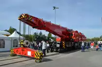 InnoTrans Berlin, Eisenbahnkran für DB Netz Notfalltechnik  Multi Tasker 1200  von Kirow 28.09.2014
