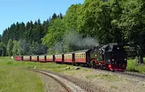 Am 01.07.15 erreicht 99 7234 mit einem Personenzug vom brocken Drei-Annen-Hohne.