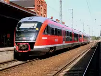 Am 01.08.2015 war 642 148/648(Gasttriebwagen aus Sachsen)und 642 166/666 als RB 35 von Stendal nach Braunschweig unterwegs.