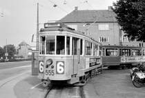 København / Kopenhagen Københavns Sporveje (KS) SL 6 (Tw 555) Ålholm Plads im Juli 1967. - Scan von einem Schwarzweissnegativ (Kamera: Konica EE-matic).