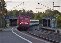 Den ganz Unverzagten war Artemis doch noch hold. 115 261-0 in Welschingen, August 2015.