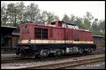 110745 solo im Bahnhof Cranzahl am 5.6.1991