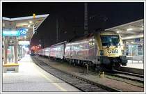 .......... IC 654 von Graz nach Wien. Durch den automatischen Sta-Wechsel der mit aktivieren des anderen F�hrerstandes eingeleitet wird, ist eine Aufnahme mit beiden Stromabnehmern an der Leitung m�glich.