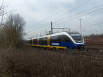 VT 721 als RB 43 nach Dortmund Hbf verl�sst soeben den Hp Gelsenkirchen Bismarck. 23.2.07