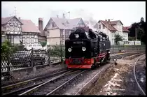 997222 rangiert am 22.6.1991 im Bahnhof Wernigerode.