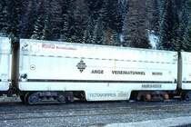 RhB - AVN ArgeVereina Nord  2  am 30.03.1996 in Selfranga - Rotakipper 20m� - Baujahr ? - M�hlh�user - Hinweis: gescanntes DIa
