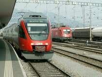 �BB  Talent  4024 nach Feldkirch/A am 23.2.07 in Buchs/SG Schweiz
(So fuhr ich heute von Landquart/GR nach Feldkirch/A und retour in 4,5 Std.(ganz gem�tlich) mit 5 verschiedenen Z�gen  durch 3 L�nder)