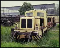 Als  Arbeitsmaterial  stand am 22.6.1991 diese Babelsbergerin im Freigelände in Klostermansfeld. 