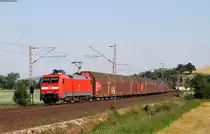 152 062-5 mit einem Autozug bei Dehnsen 12.6.15