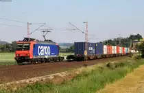 Re 482 017-1 mit einem Containerzug bei Dehnsen 12.6.15