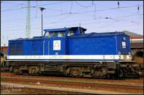 Fast t�glich im Bf Cottbus zu sehen (meist am Stw W24) ist die Lok 01 der AHG Gruppe. Hier steht sie mal fotogener im Cottbuser Gbf. Cottbus, 21.02.07.