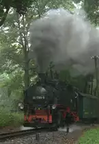 Wie überall in Sachsen ist auch hier der Regen nötig, also ein Regenschnappschuss von
99  1789-9 im Lößnitzgrund Radebeul. 16.08.2015 19:06 Uhr.