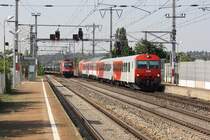 1116 027-4 und REX 2508 mit dem 80-73 012-1 an der Spitze am 24.Juli 2015 in der Hst. Haidestraße  