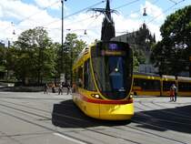 BLT Basel Stadler Be 6/10 Tango am 25.07.15 in Basel Bankverein auf der Linie 17