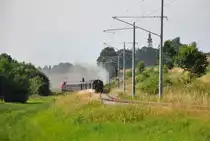 Dampflok 70 083, erb.1913 in München von der Fa. Krauß, hat an diesem Tag beim beim Dampflok- Event des Bayerischen Localbahnvereins auf der Ludwig-Thoma-Bahn zum letzten Mal den Bahnhof Altomünster in Richtung Dachau verlassen, am 19.07.2015 