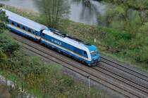 223 065 mit dem ALX 84115 nach München Hbf bei Nabburg, 14.04.2014